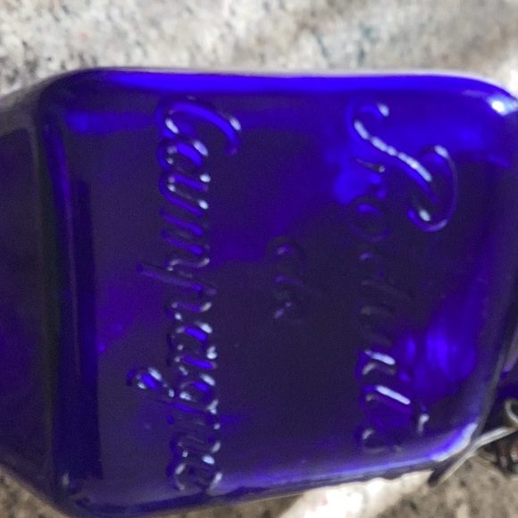 2 Cobalt Blue Italian Jars